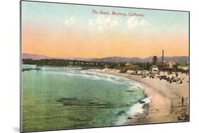 The Beach at Monterey, California-null-Mounted Art Print