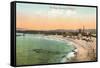 The Beach at Monterey, California-null-Framed Stretched Canvas