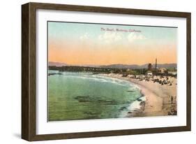 The Beach at Monterey, California-null-Framed Art Print