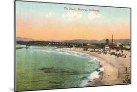 The Beach at Monterey, California-null-Mounted Art Print