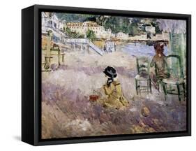 The Beach at Nice, 1882-Morisot-Framed Stretched Canvas