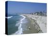 The Beach at Ocean Beach, San Diego, California, United States of America (U.S.A.), North America-Fraser Hall-Stretched Canvas