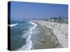 The Beach at Ocean Beach, San Diego, California, United States of America (U.S.A.), North America-Fraser Hall-Stretched Canvas