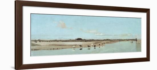 The Beach at Ofanto - Barletta (La Spiaggia Presso Ofanto - Barletta)-Giuseppe De Nittis-Framed Premium Giclee Print