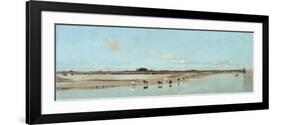The Beach at Ofanto - Barletta (La Spiaggia Presso Ofanto - Barletta)-Giuseppe De Nittis-Framed Premium Giclee Print