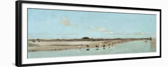 The Beach at Ofanto - Barletta (La Spiaggia Presso Ofanto - Barletta)-Giuseppe De Nittis-Framed Premium Giclee Print
