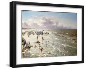 The Beach at Ostend, 1892-Adolphe Jacobs-Framed Giclee Print