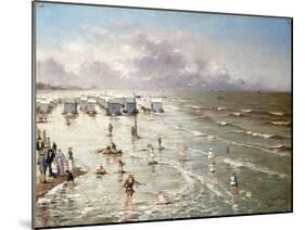 The Beach at Ostend, 1892-Adolphe Jacobs-Mounted Giclee Print