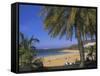 The Beach at Playa Blanca, Lanzarote, Canary Islands, Atlantic, Spain, Europe-John Miller-Framed Stretched Canvas