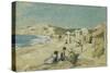 The Beach at Pointe St Gildas; La Plage a La Pointe St Gildas, C.1920-Henri Lebasque-Stretched Canvas