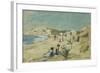 The Beach at Pointe St Gildas; La Plage a La Pointe St Gildas, C.1920-Henri Lebasque-Framed Giclee Print