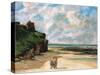 The Beach at Saint-Aubin-Sur-Mer-Gustave Courbet-Stretched Canvas