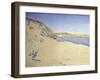 The Beach at Saint-Briac. Op. 212 (Sandy Seashor), 1890-Paul Signac-Framed Giclee Print