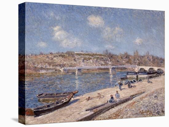 The Beach at Saint-Mammès, 1884-Alfred Sisley-Stretched Canvas