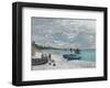 The Beach at Sainte-Adresse, 1867-Claude Monet-Framed Art Print