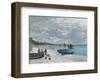 The Beach at Sainte-Adresse, 1867-Claude Monet-Framed Art Print