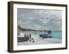 The Beach at Sainte-Adresse, 1867-Claude Monet-Framed Art Print