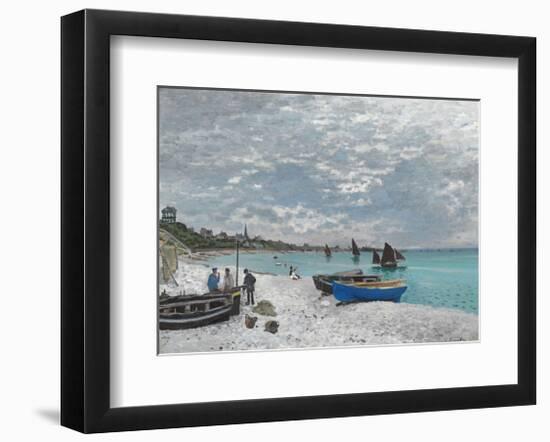 The Beach at Sainte-Adresse, 1867-Claude Monet-Framed Giclee Print