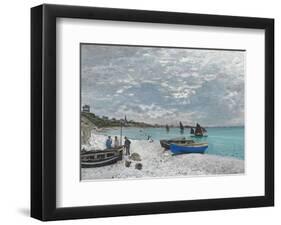 The Beach at Sainte-Adresse, 1867-Claude Monet-Framed Giclee Print