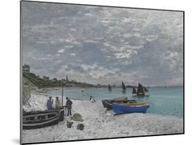 The Beach at Sainte-Adresse, 1867-Claude Monet-Mounted Giclee Print