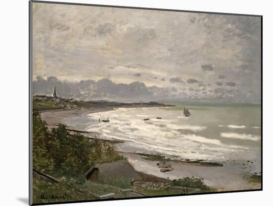 The Beach at Sainte Adresse, 1867-Claude Monet-Mounted Giclee Print