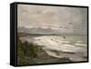 The Beach at Sainte Adresse, 1867-Claude Monet-Framed Stretched Canvas