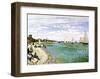 The Beach at Sainte Adresse-Claude Monet-Framed Giclee Print