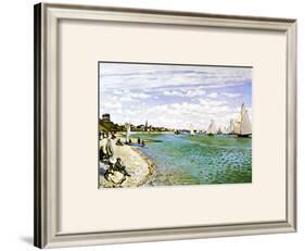 The Beach at Sainte Adresse-Claude Monet-Framed Giclee Print
