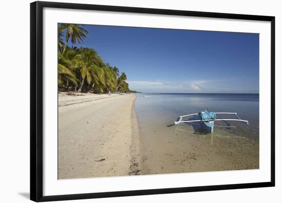 The beach at San Juan on the southwest coast of Siquijor, Philippines, Southeast Asia, Asia-Nigel Hicks-Framed Photographic Print