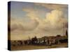 The Beach at Scheveningen, Holland-Adriaen van de Velde-Stretched Canvas