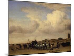 The Beach at Scheveningen, Holland-Adriaen van de Velde-Mounted Giclee Print