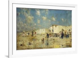 The Beach at Scheveningen, Holland-Frederik Hendrik Kaemmerer-Framed Giclee Print