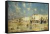 The Beach at Scheveningen, Holland-Frederik Hendrik Kaemmerer-Framed Stretched Canvas