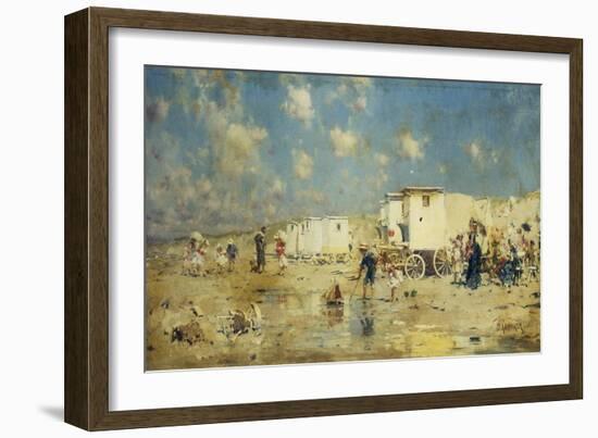 The Beach at Scheveningen, Holland-Frederik Hendrik Kaemmerer-Framed Giclee Print