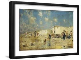 The Beach at Scheveningen, Holland-Frederik Hendrik Kaemmerer-Framed Giclee Print