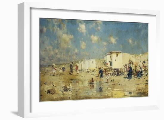 The Beach at Scheveningen, Holland-Frederik Hendrik Kaemmerer-Framed Giclee Print