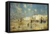 The Beach at Scheveningen, Holland-Frederik Hendrik Kaemmerer-Framed Stretched Canvas