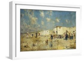 The Beach at Scheveningen, Holland-Frederik Hendrik Kaemmerer-Framed Giclee Print