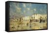 The Beach at Scheveningen, Holland-Frederik Hendrik Kaemmerer-Framed Stretched Canvas