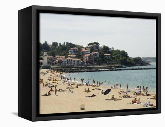 The Beach at St. Jean De Luz, Basque Country, Pyrenees-Atlantiques, Aquitaine, France-R H Productions-Framed Stretched Canvas