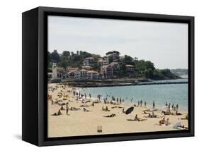 The Beach at St. Jean De Luz, Basque Country, Pyrenees-Atlantiques, Aquitaine, France-R H Productions-Framed Stretched Canvas