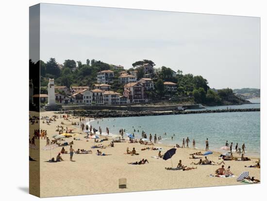 The Beach at St. Jean De Luz, Basque Country, Pyrenees-Atlantiques, Aquitaine, France-R H Productions-Stretched Canvas