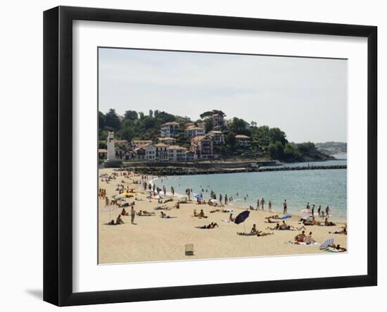 The Beach at St. Jean De Luz, Basque Country, Pyrenees-Atlantiques, Aquitaine, France-R H Productions-Framed Photographic Print