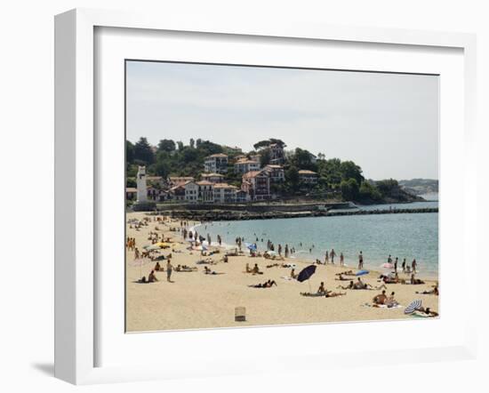 The Beach at St. Jean De Luz, Basque Country, Pyrenees-Atlantiques, Aquitaine, France-R H Productions-Framed Photographic Print