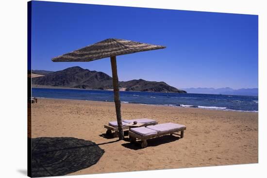 The Beach at Taba Heights, Gulf of Aqaba, Red Sea, Sinai, Egypt, North Africa, Africa-Nelly Boyd-Stretched Canvas