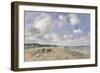 The Beach at Tourgeville, 1893-Eug?ne Boudin-Framed Giclee Print