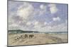 The Beach at Tourgeville, 1893-Eug?ne Boudin-Mounted Giclee Print