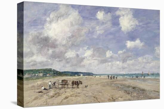 The Beach at Tourgeville, 1893-Eug?ne Boudin-Stretched Canvas