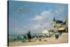 The Beach at Trouville, 1863-Eugène Boudin-Stretched Canvas