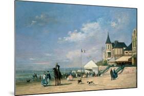 The Beach at Trouville, 1863-Eugène Boudin-Mounted Giclee Print
